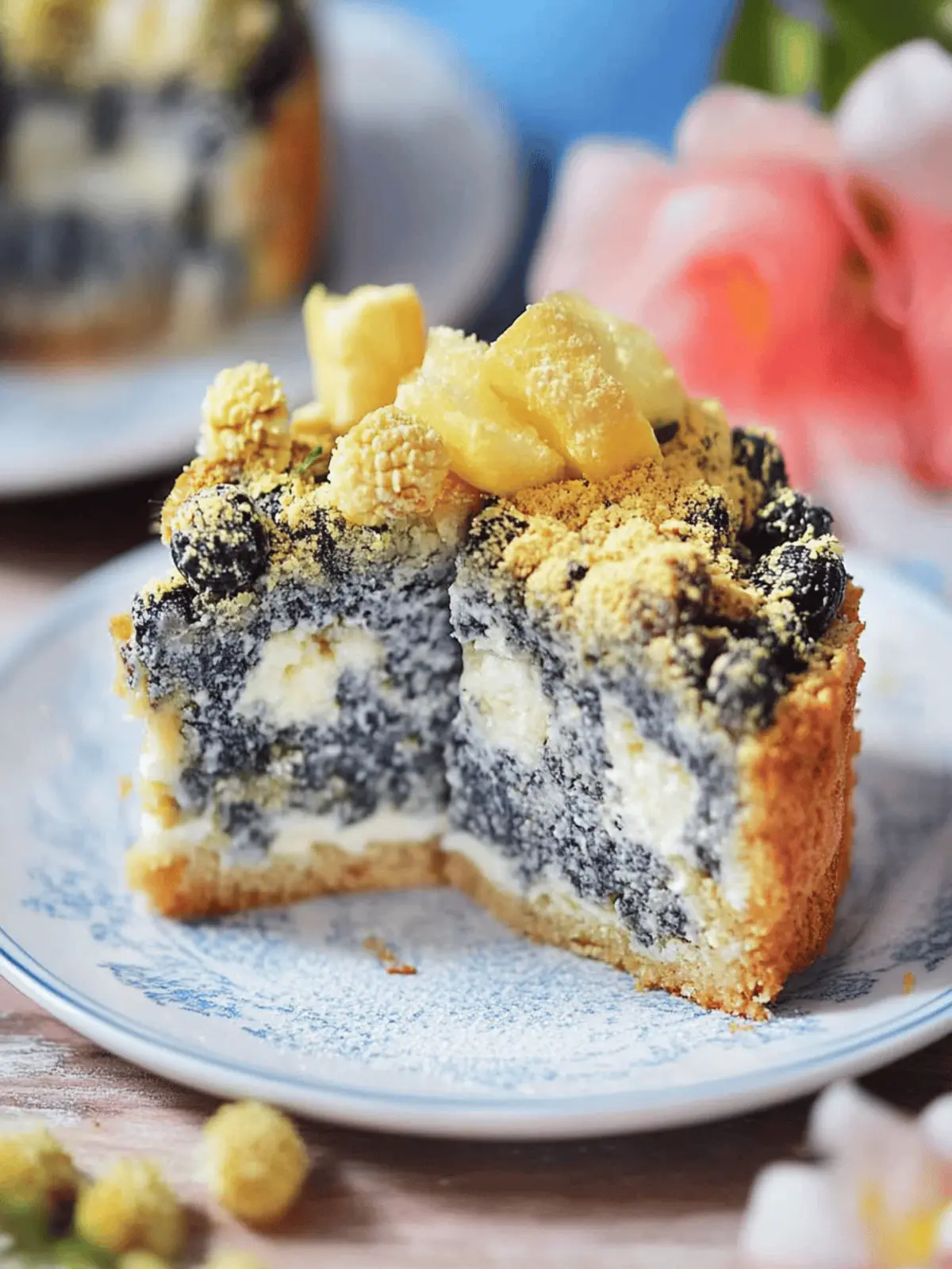 Mohn-Streuselkuchen mit Vanille-Quark-Creme