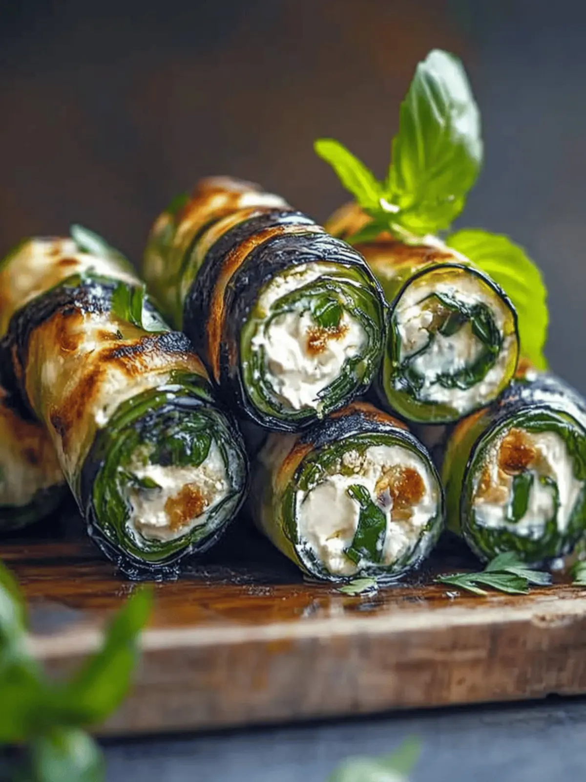 Grilled Zucchini with Cream Cheese