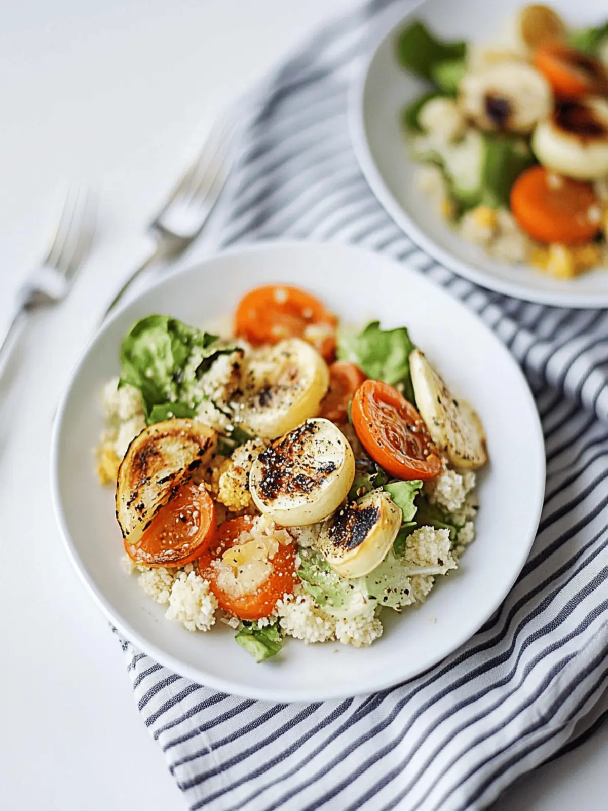 Endivien-Linsensalat mit Kürbis und karamellisiertem Ziegenkäse