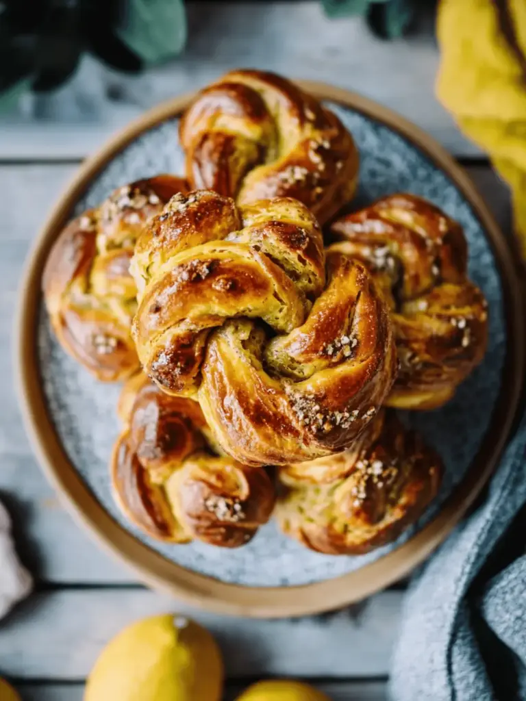Kürbis-Zimtkringel mit Bratapfelfüllung