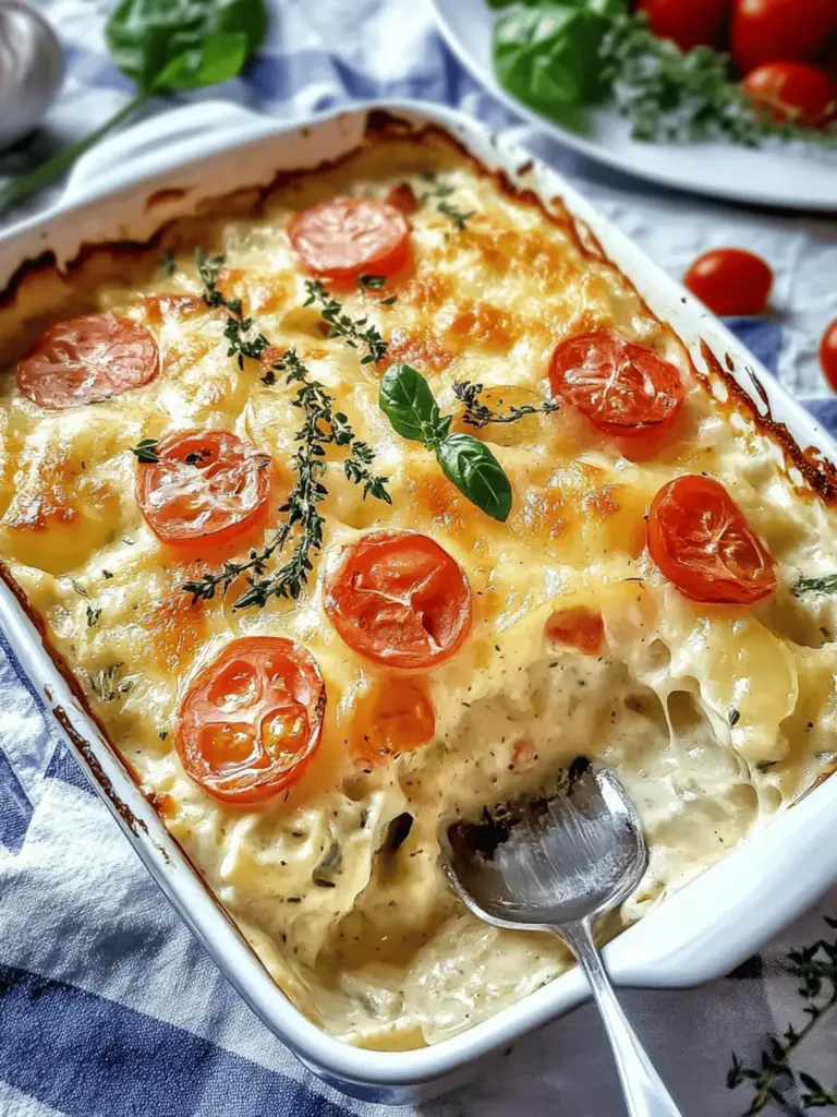Kartoffel-Kohlrabi-Gratin mit Tomaten