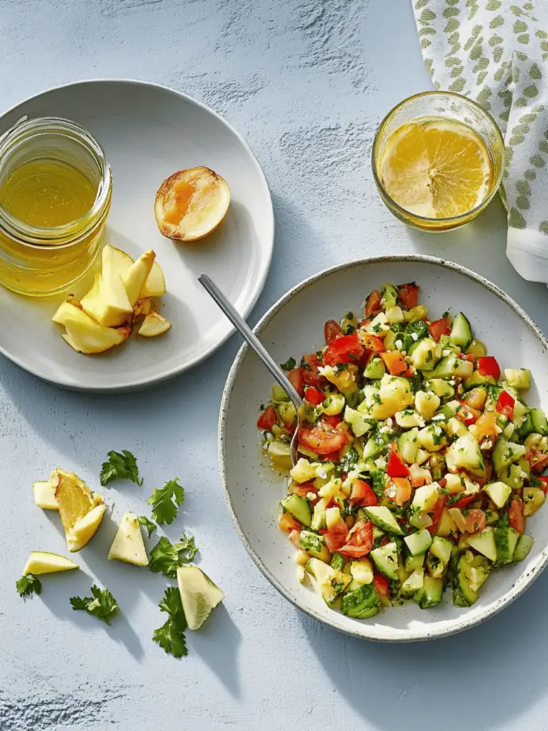 Brokkoli-Paprika-Apfel-Salat