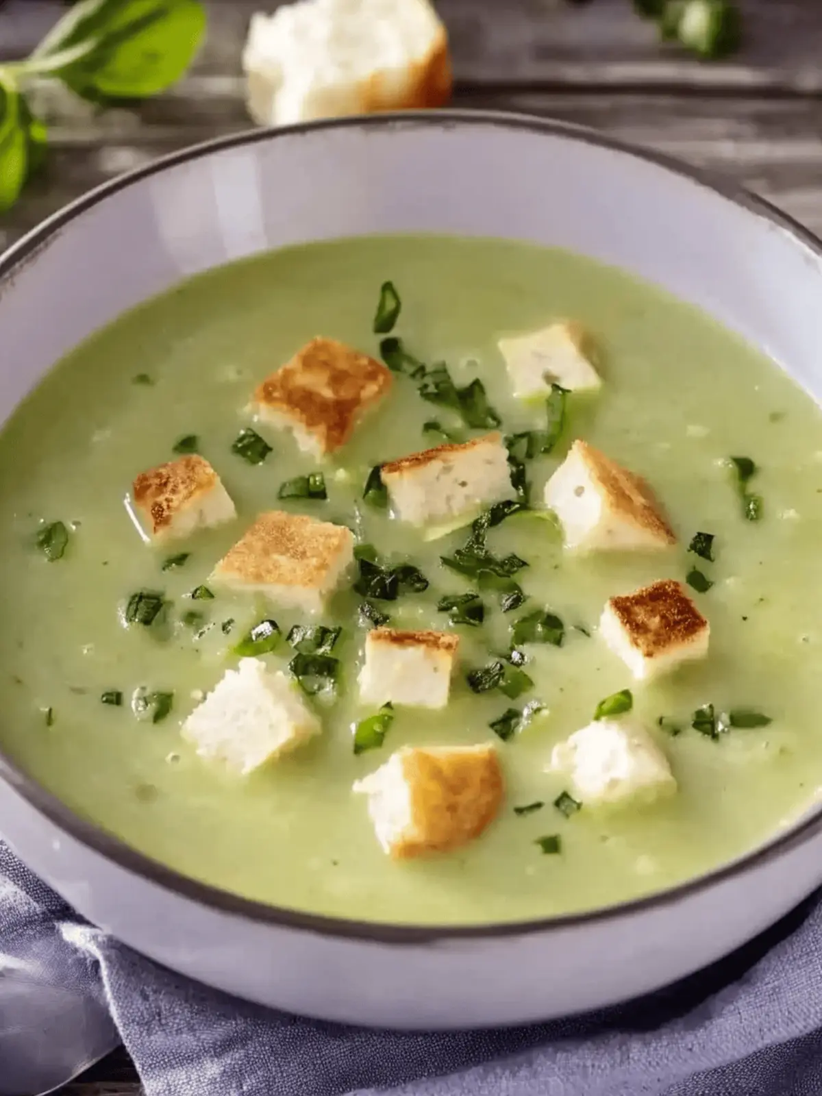 Zucchini-Frühlingszwiebel-Suppe