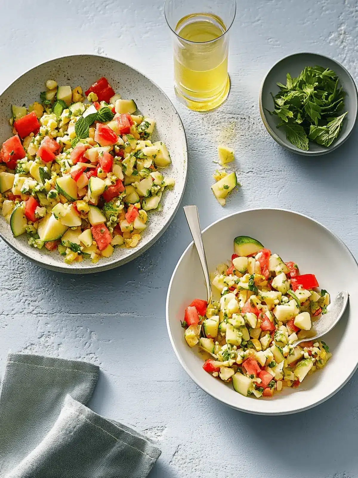 Brokkoli-Paprika-Apfel-Salat