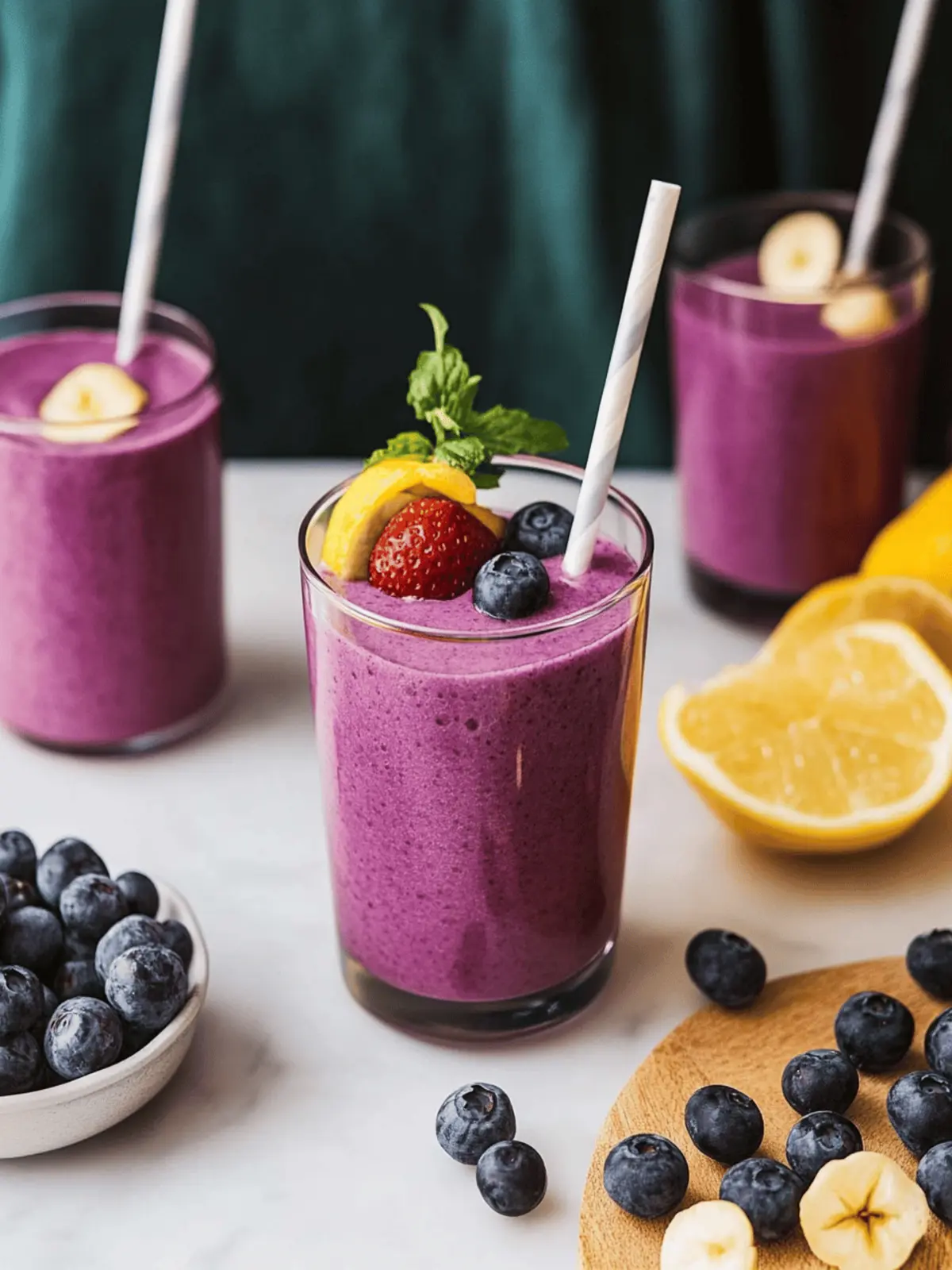 Blaubeer-Smoothie mit Zimt und Honig