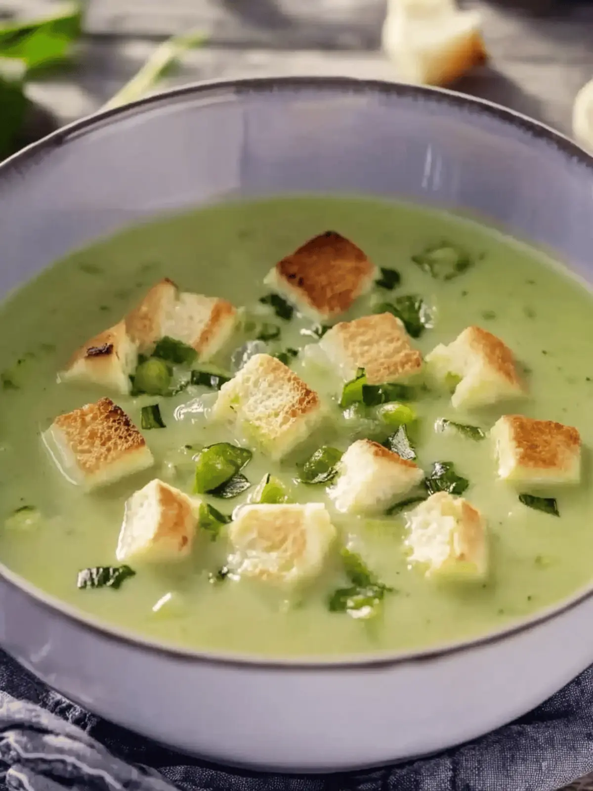 Zucchini-Frühlingszwiebel-Suppe