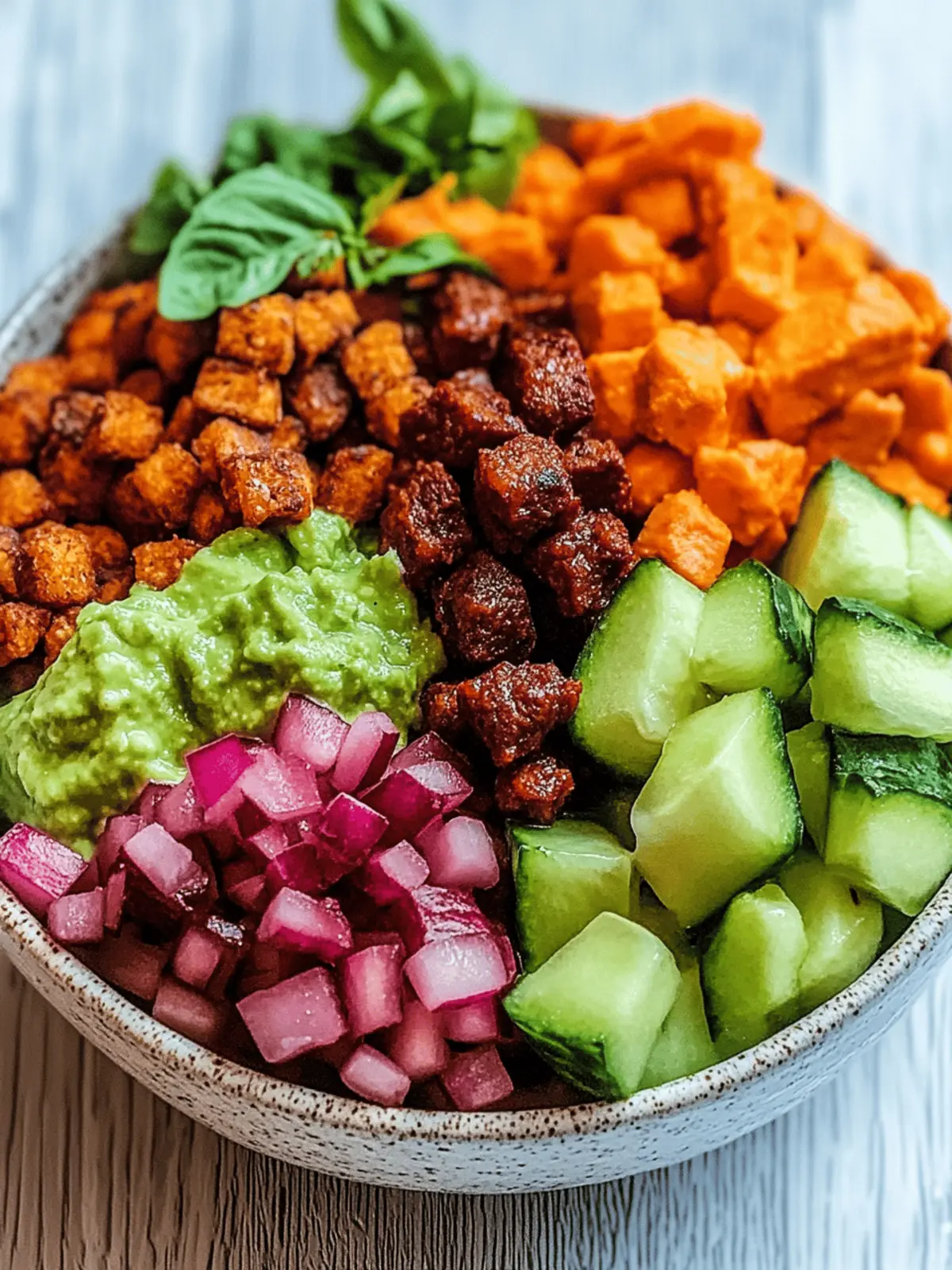 Süßkartoffel Burrito Schüssel