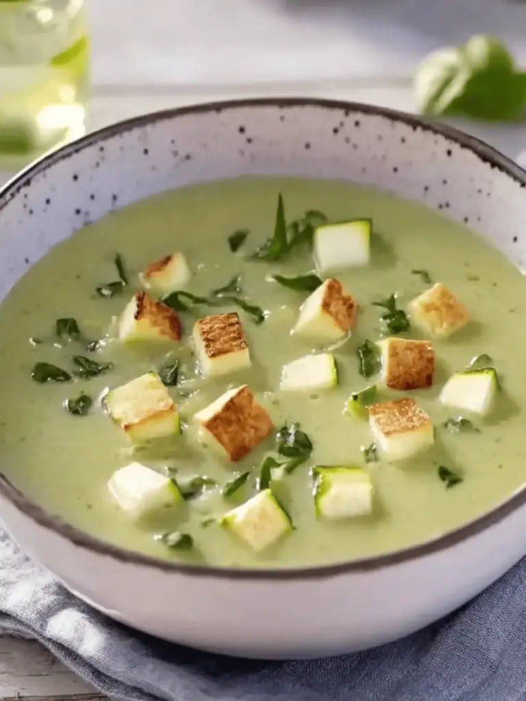 Zucchini-Frühlingszwiebel-Suppe
