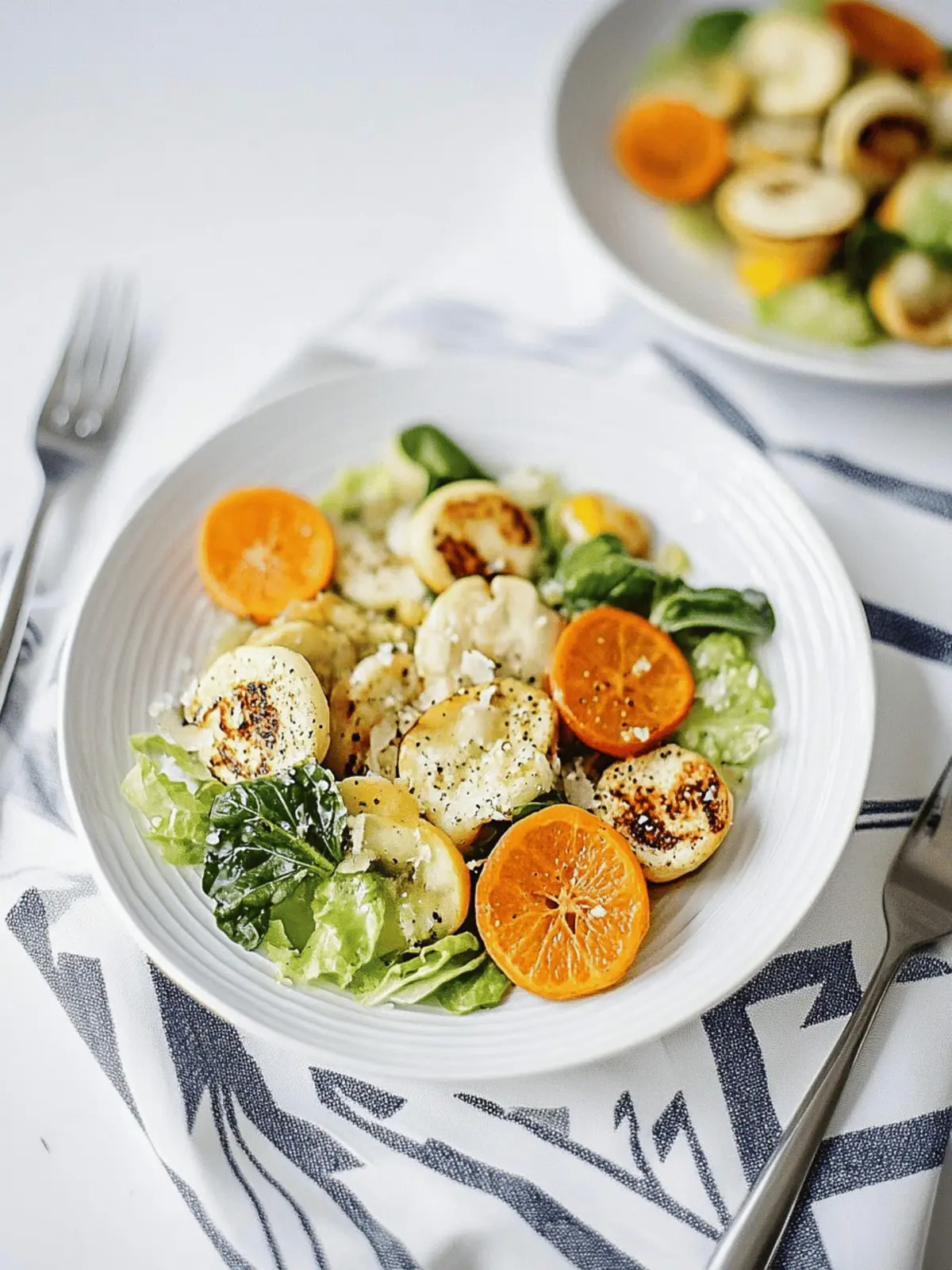 Endivien-Linsensalat mit Kürbis und karamellisiertem Ziegenkäse