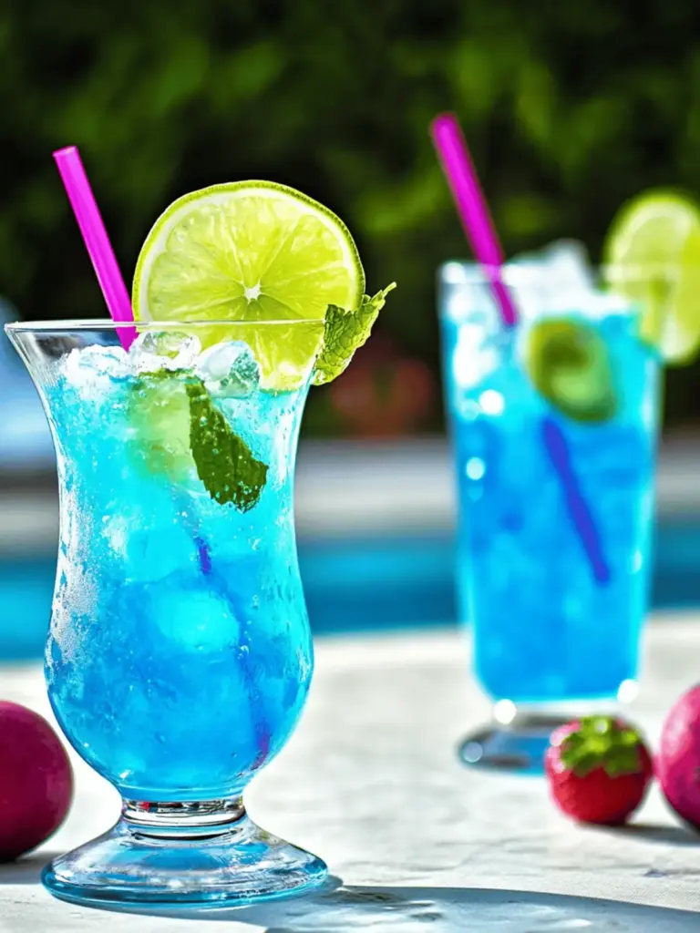 Der blaue Glitzer-Cocktail