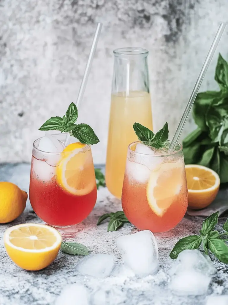 Blitzschneller Pfirsich Hibiskus Limes und Spritz