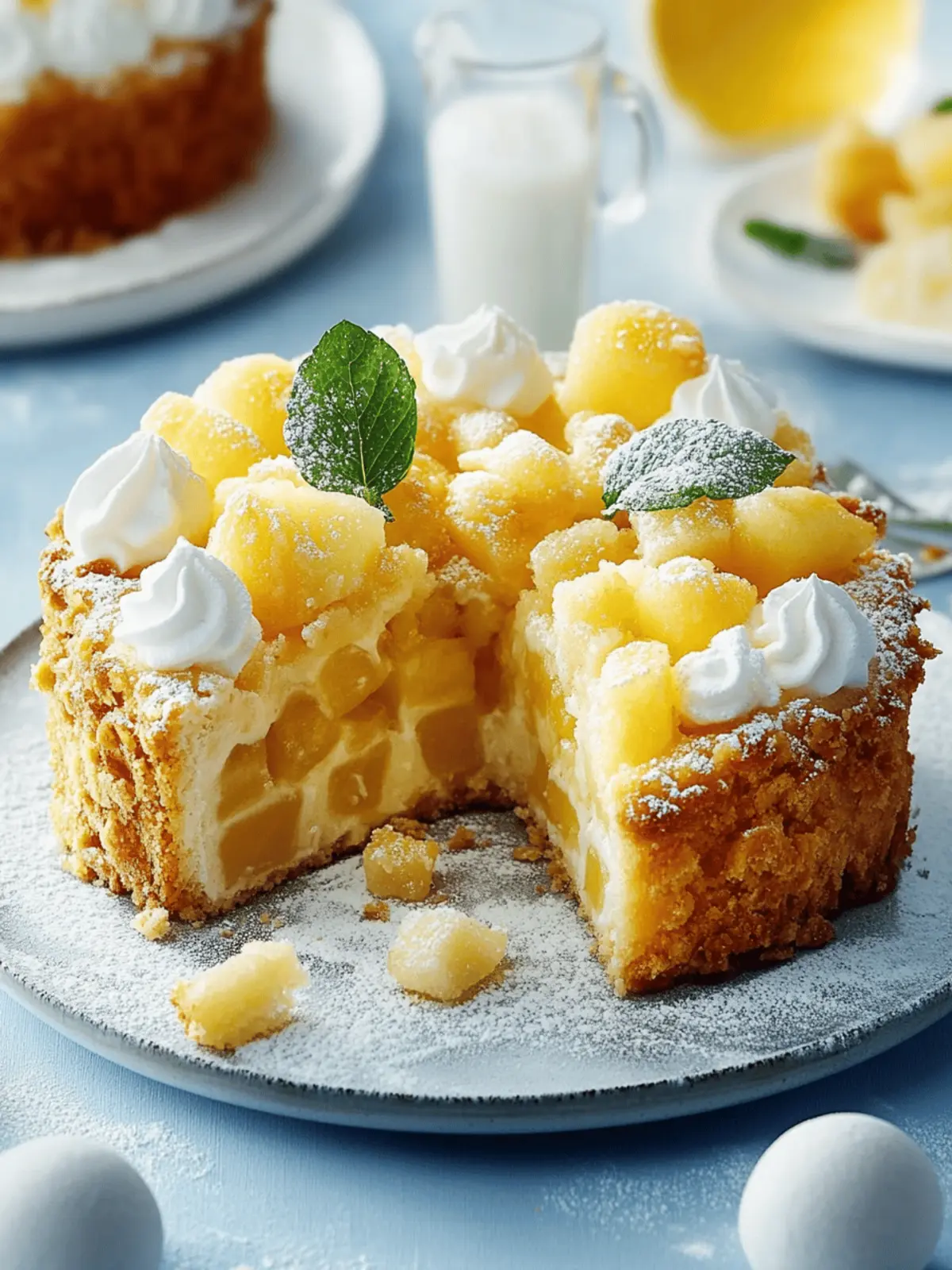 Apple pie with pudding