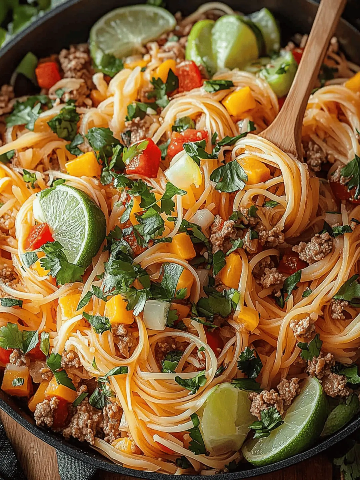 Limetten Crunch Nudelsalat