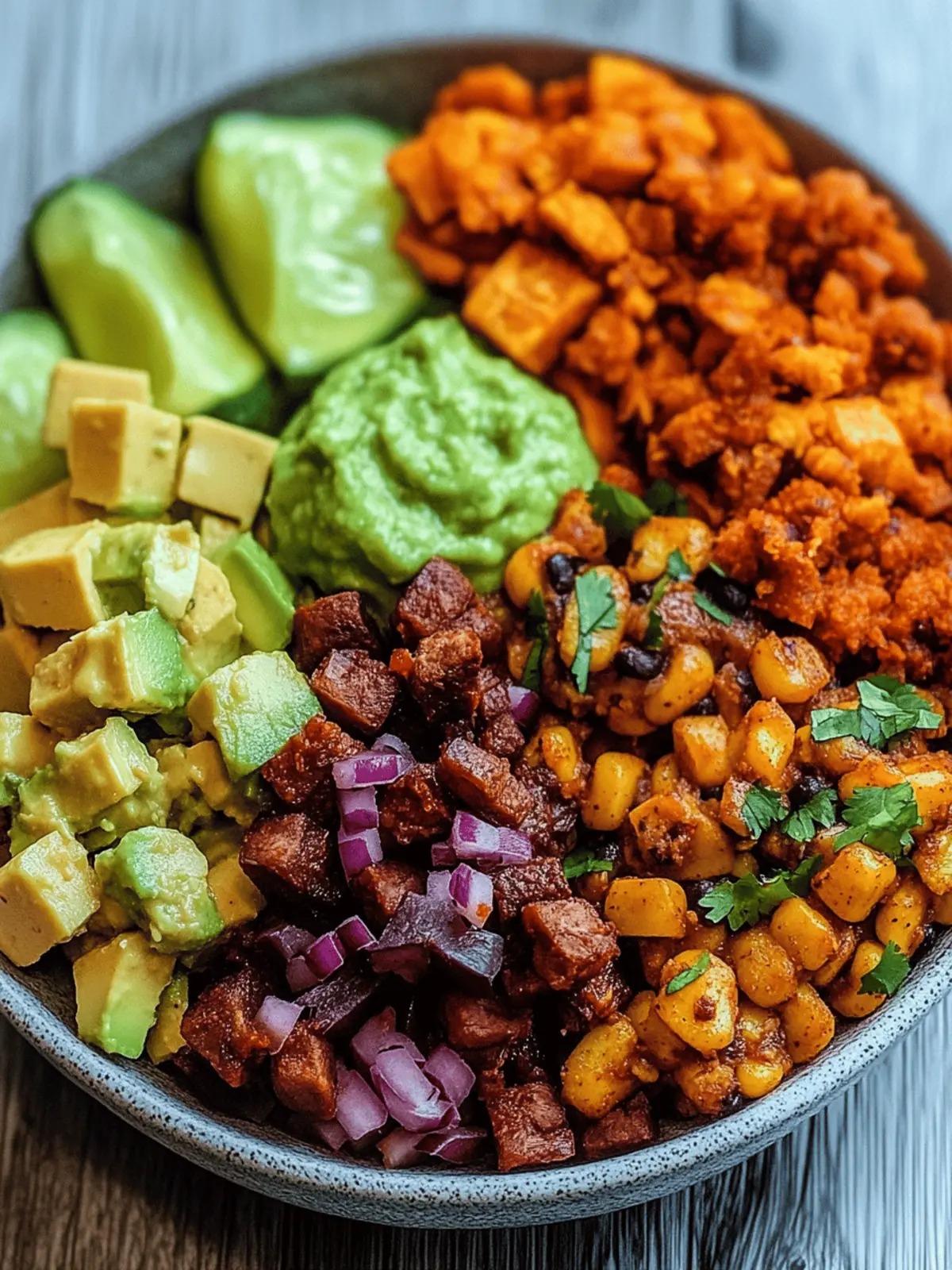 Süßkartoffel Burrito Schüssel