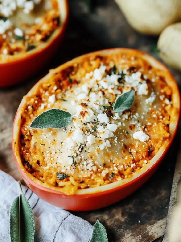 Veganer Spaghetti-Kürbis Lasagne Schalen