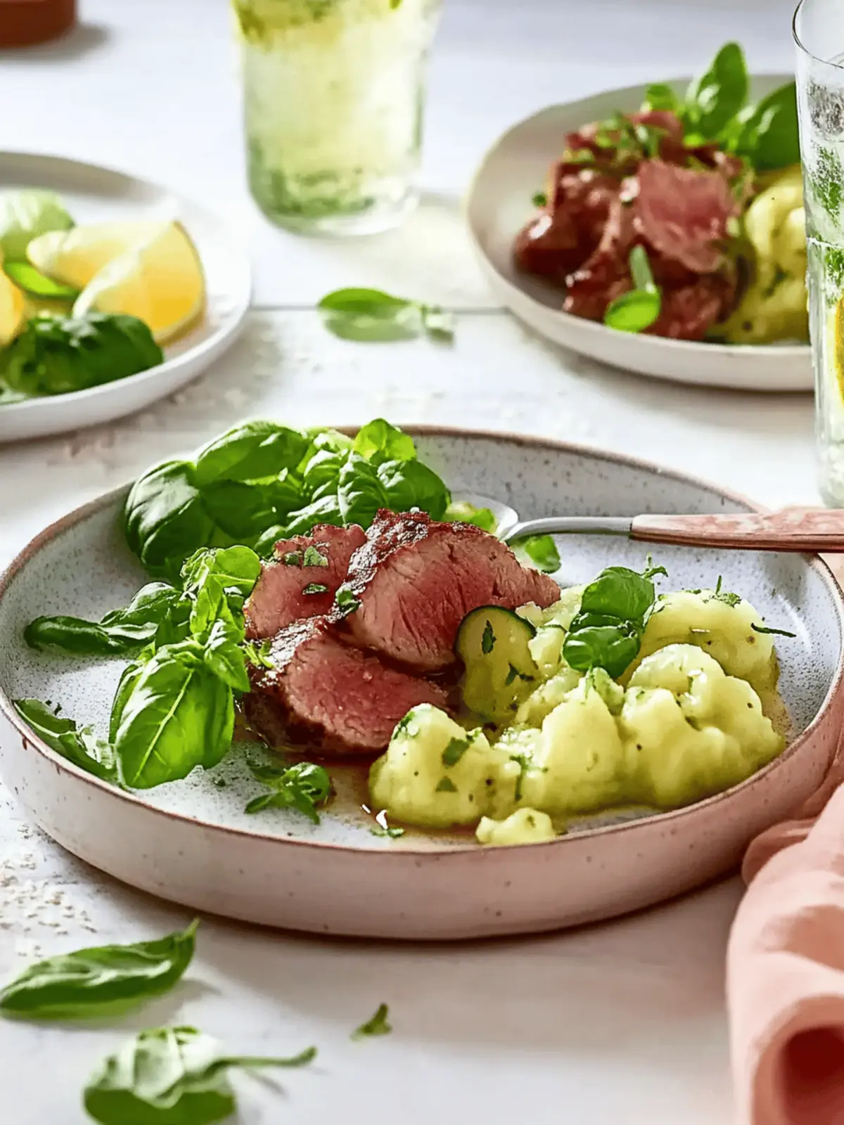 Kartoffel-Bohnen-Püree zu mediterranen Lammlachsen