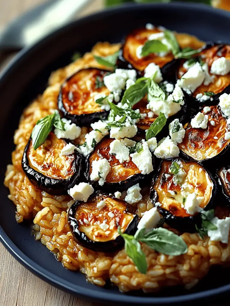 Auberginen Reispfanne mit Feta