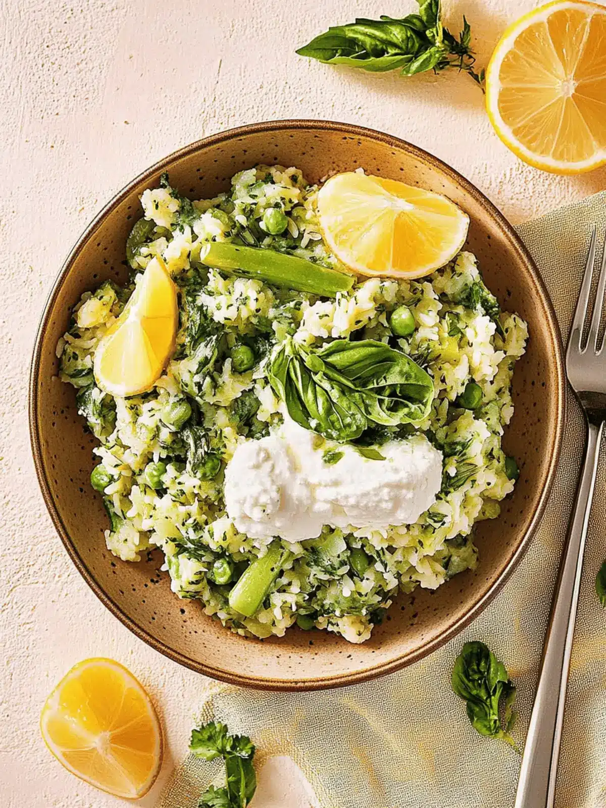 Risotto Verde mit Burrata