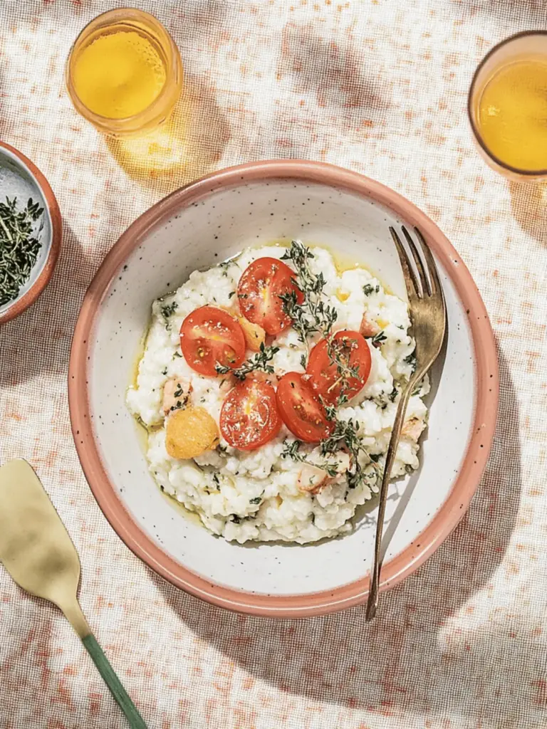 Risotto with honey carrots and bacon