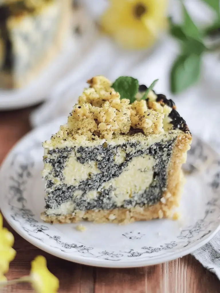 Mohn-Streuselkuchen mit Vanille-Quark-Creme