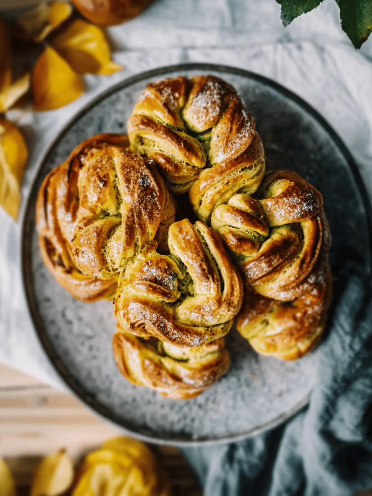 Kürbis-Zimtkringel mit Bratapfelfüllung