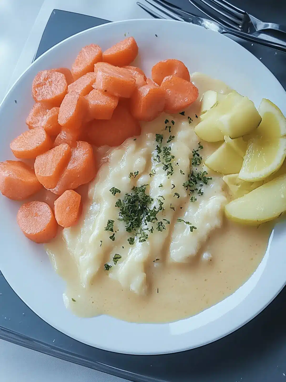 Kohlrabigemüse mit heller Sauce