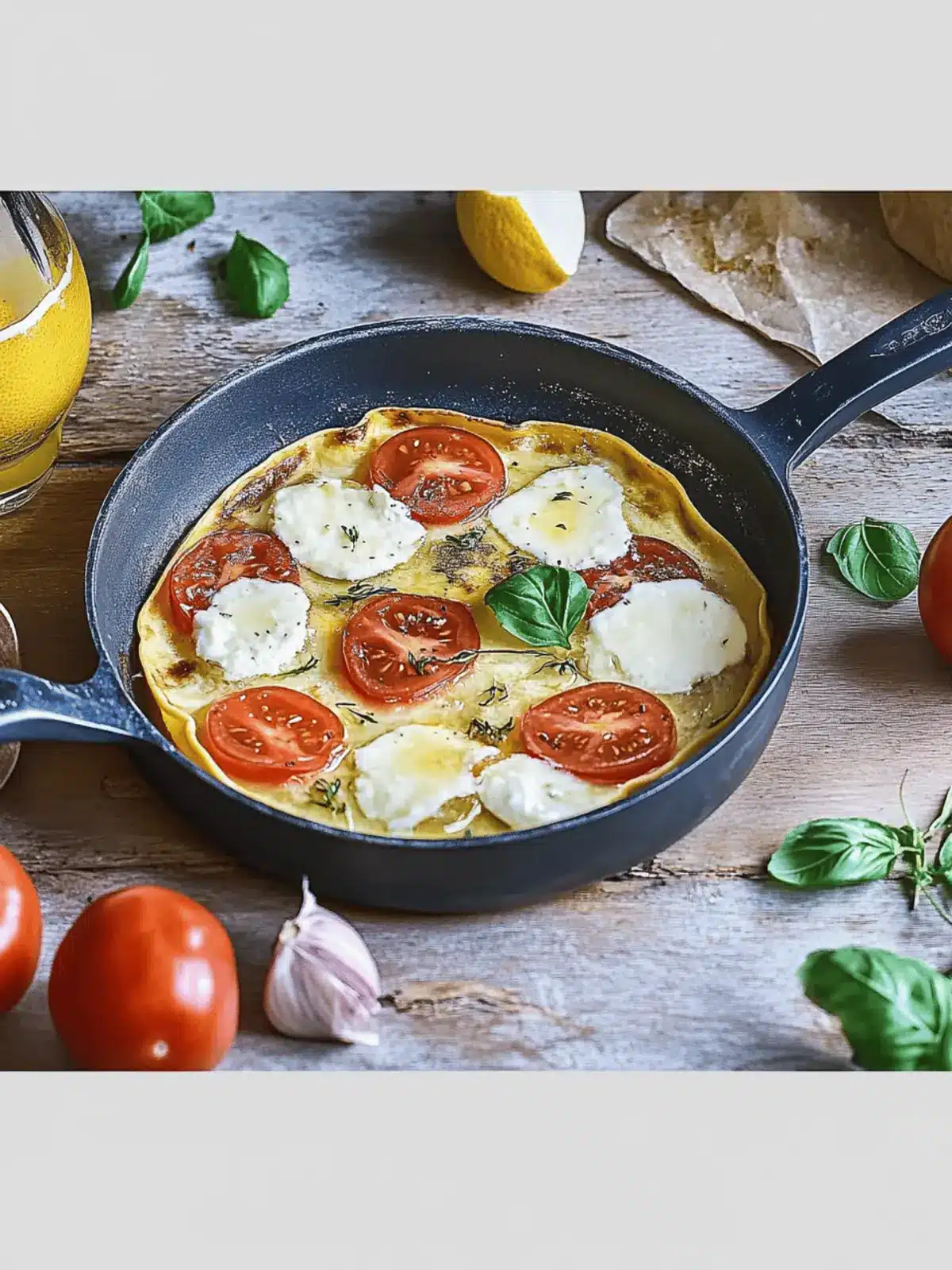 Tomaten-Mozzarella-Omelett aus dem Ofen