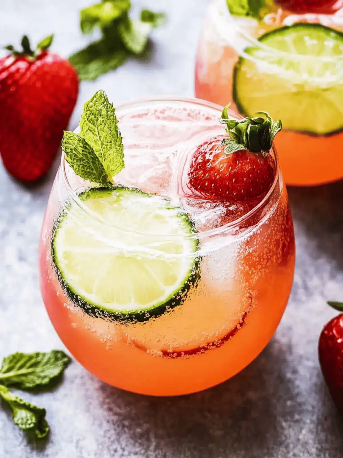 Erdbeer-Limetten-Wodka Smash