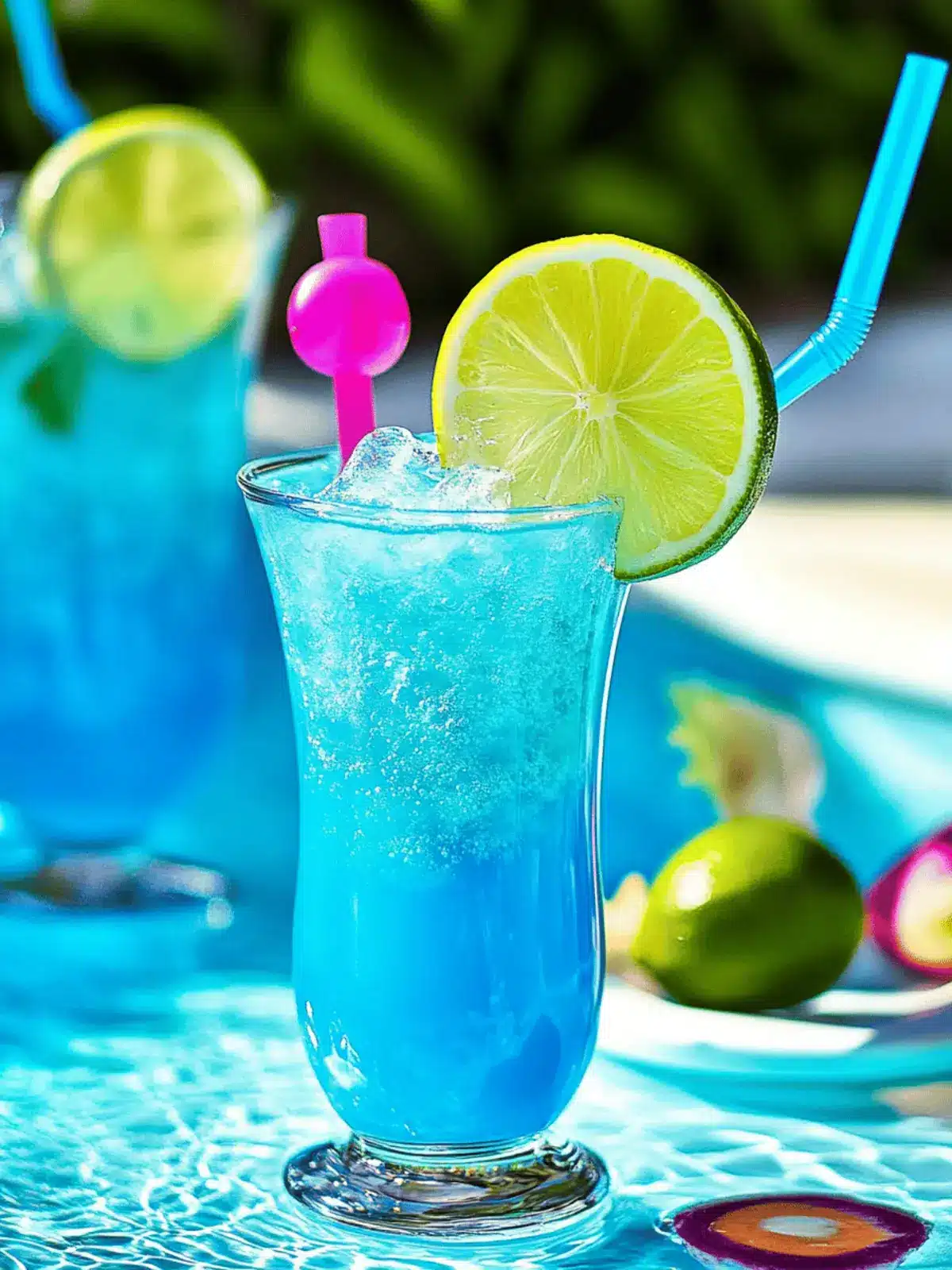 Der blaue Glitzer-Cocktail