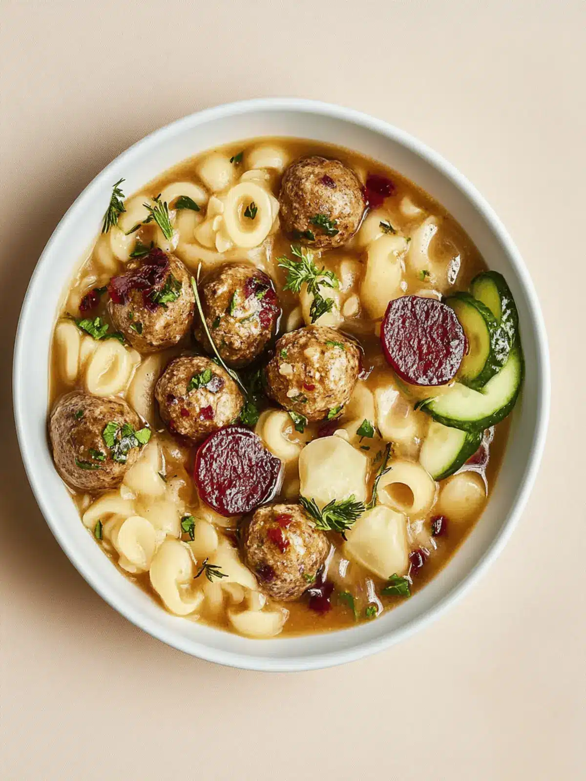 Vegane Köttbullar mit Nudeln