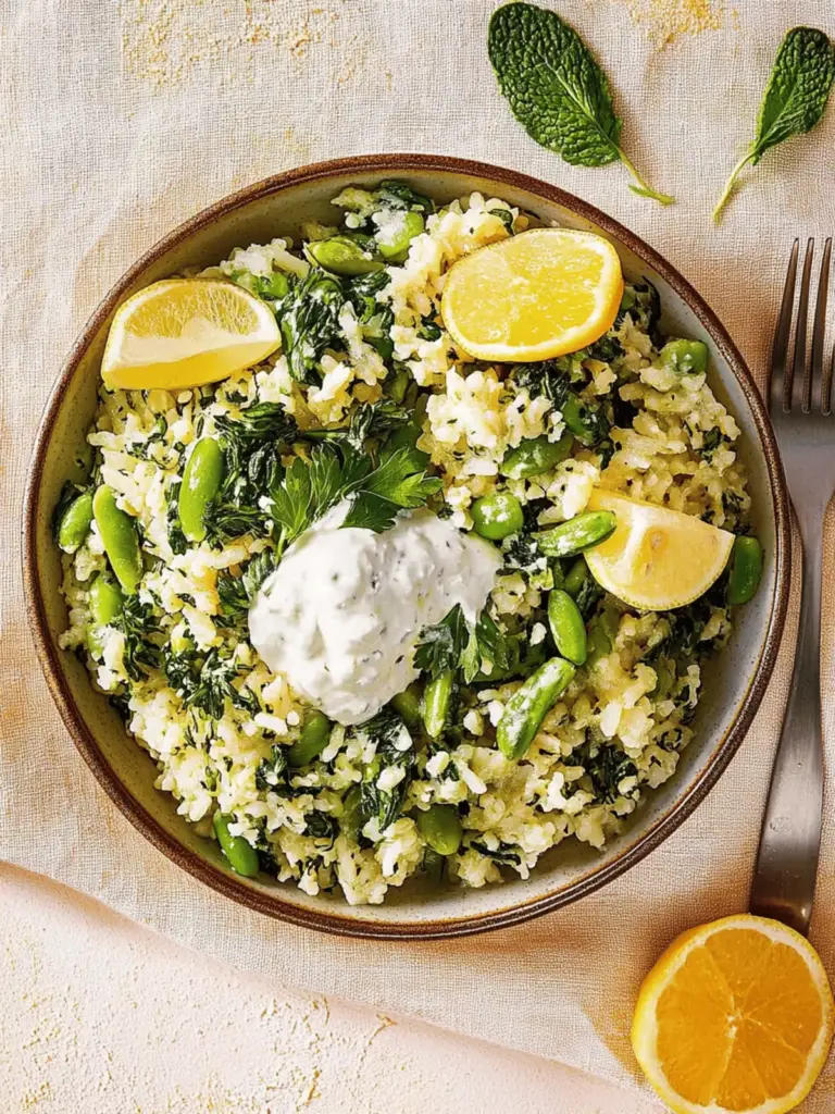 Risotto Verde mit Burrata