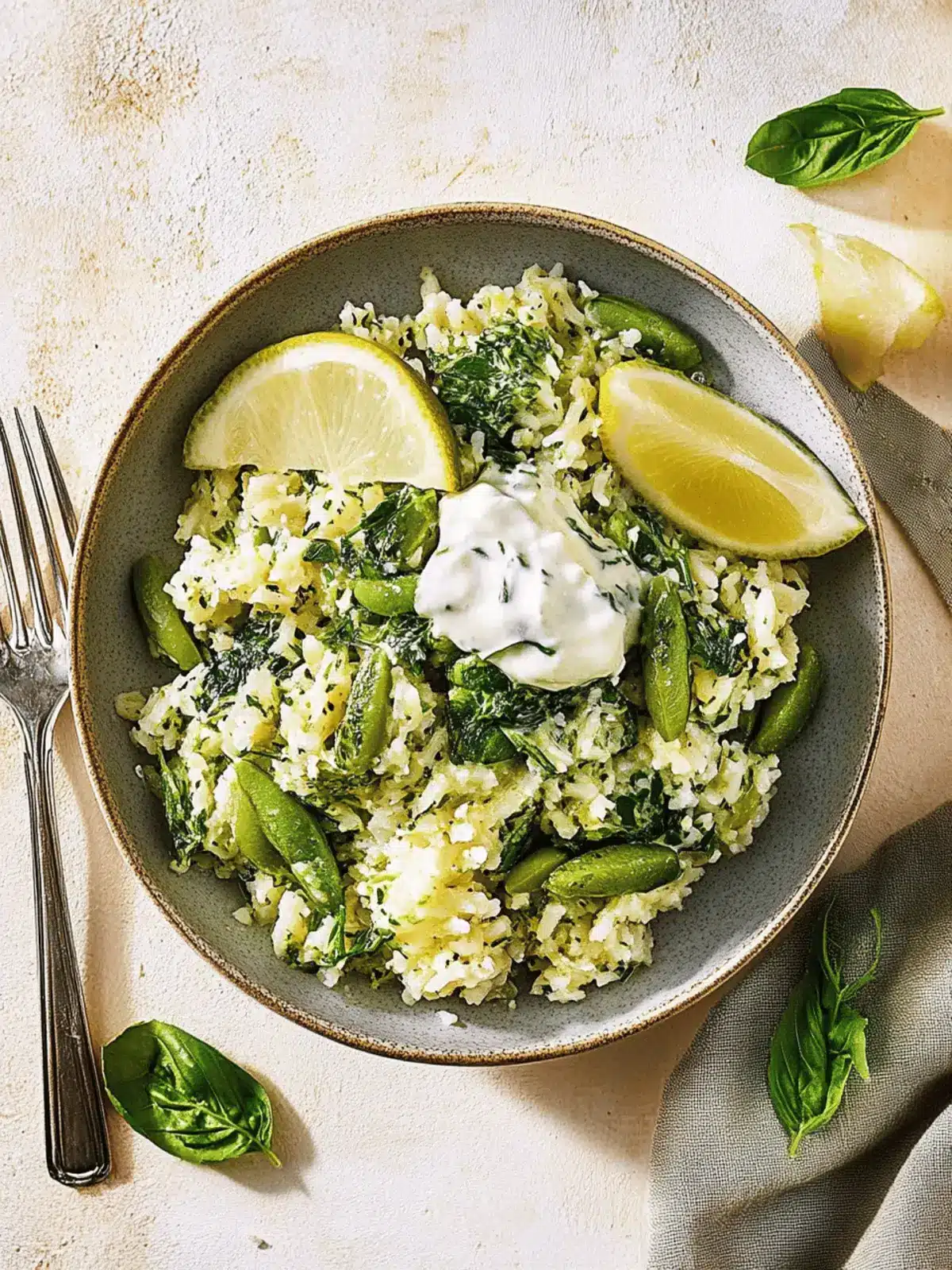 Risotto Verde mit Burrata
