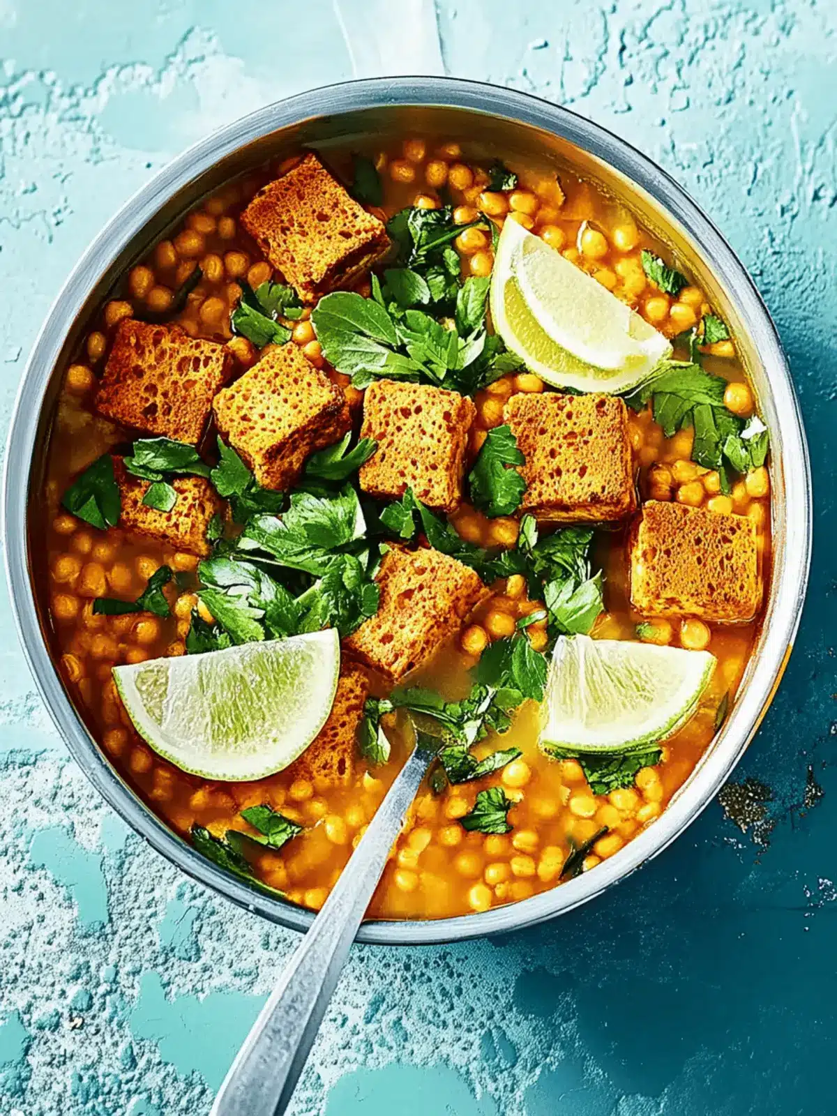 One-Pot-Rote-Linsen-Eintopf mit Tofu