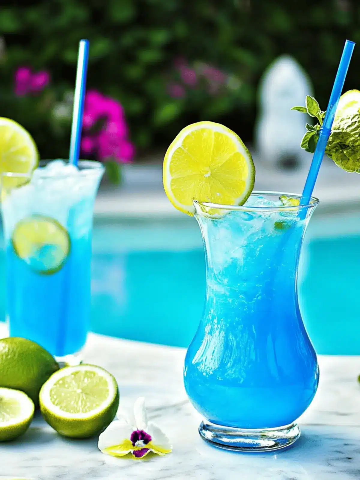 Der blaue Glitzer-Cocktail
