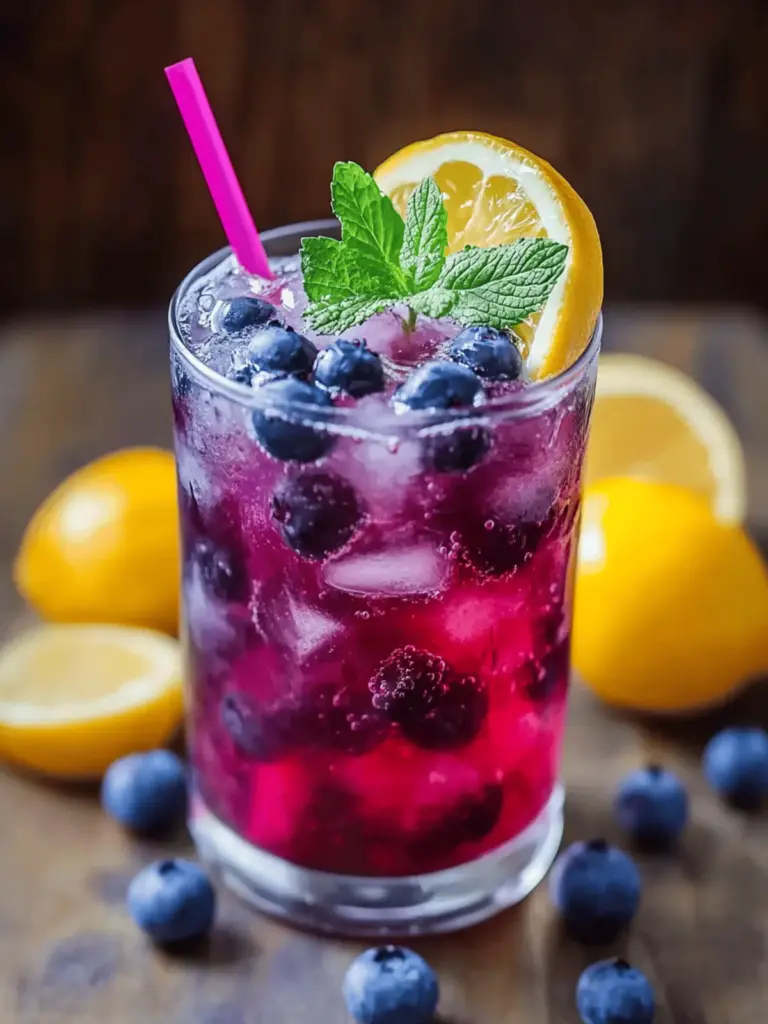 Blaubeer-Zitronen-Limonade
