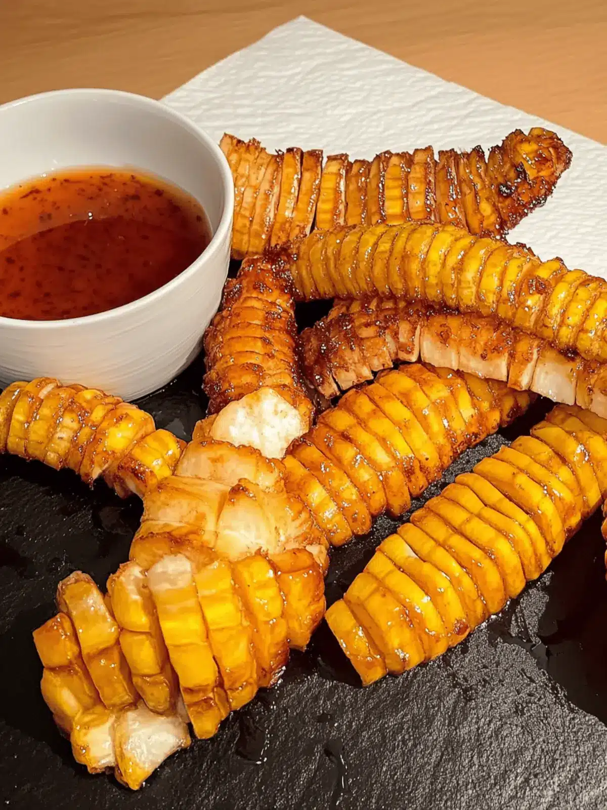 Maisrippen – gegrillter Mais mit Worcestershire-Marinade