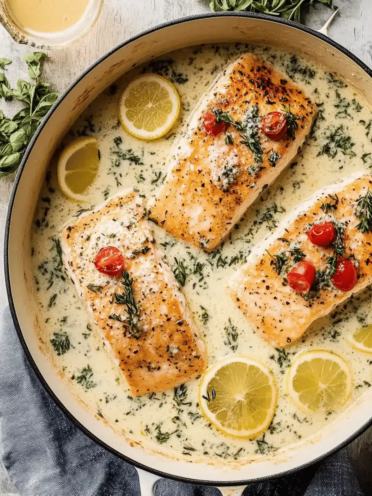 Gebackener Lachs in cremiger Parmesan-Sauce