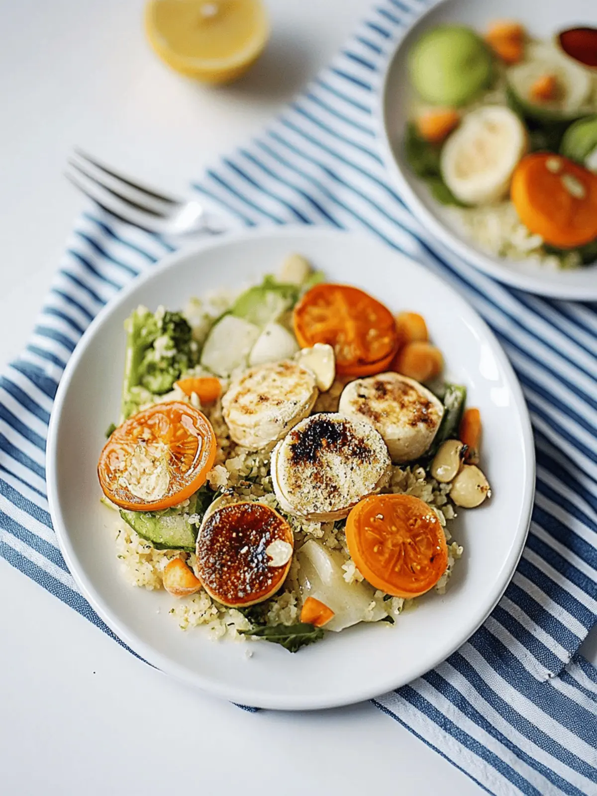 Endivien-Linsensalat mit Kürbis und karamellisiertem Ziegenkäse