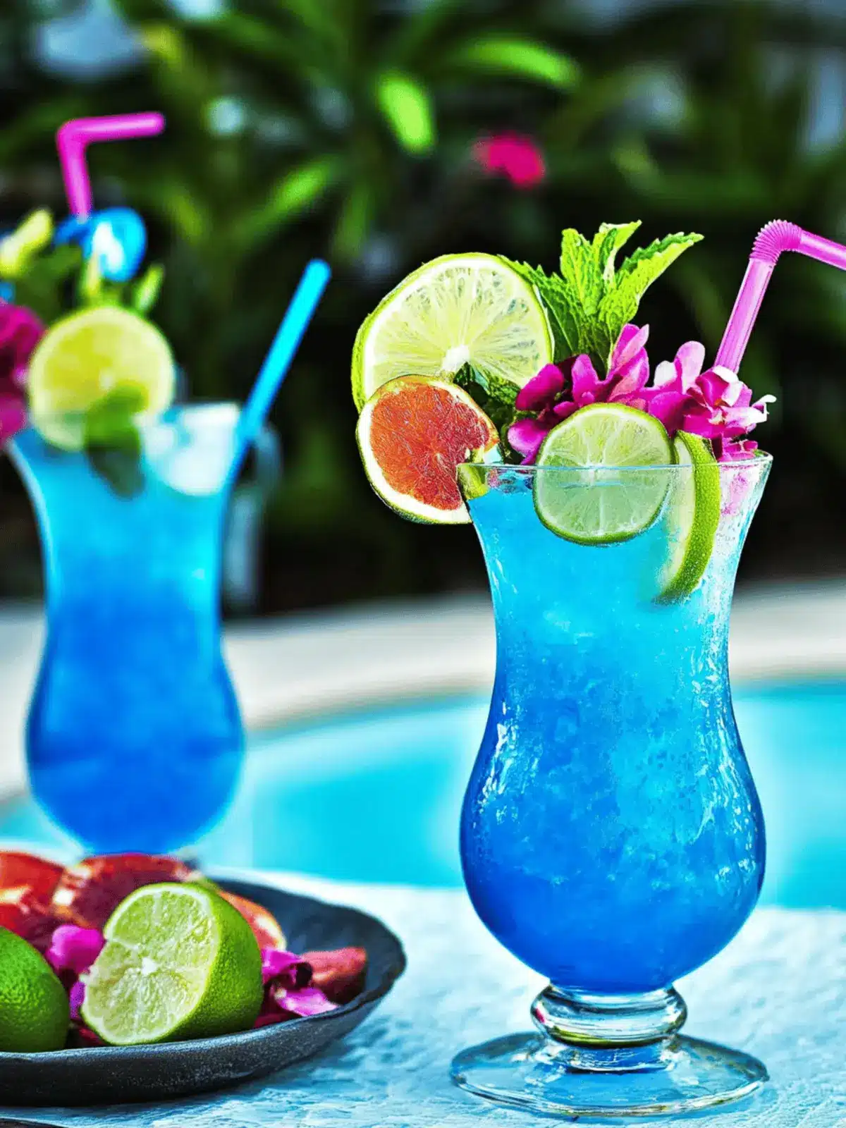 Der blaue Glitzer-Cocktail