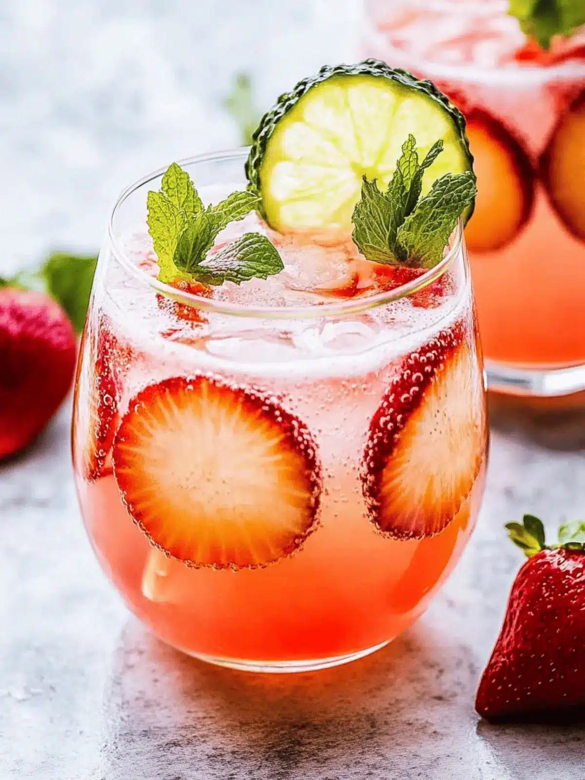 Erdbeer-Limetten-Wodka Smash