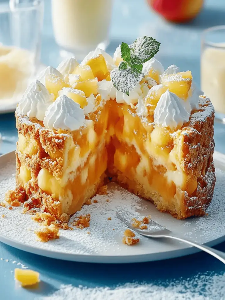 Apple pie with pudding
