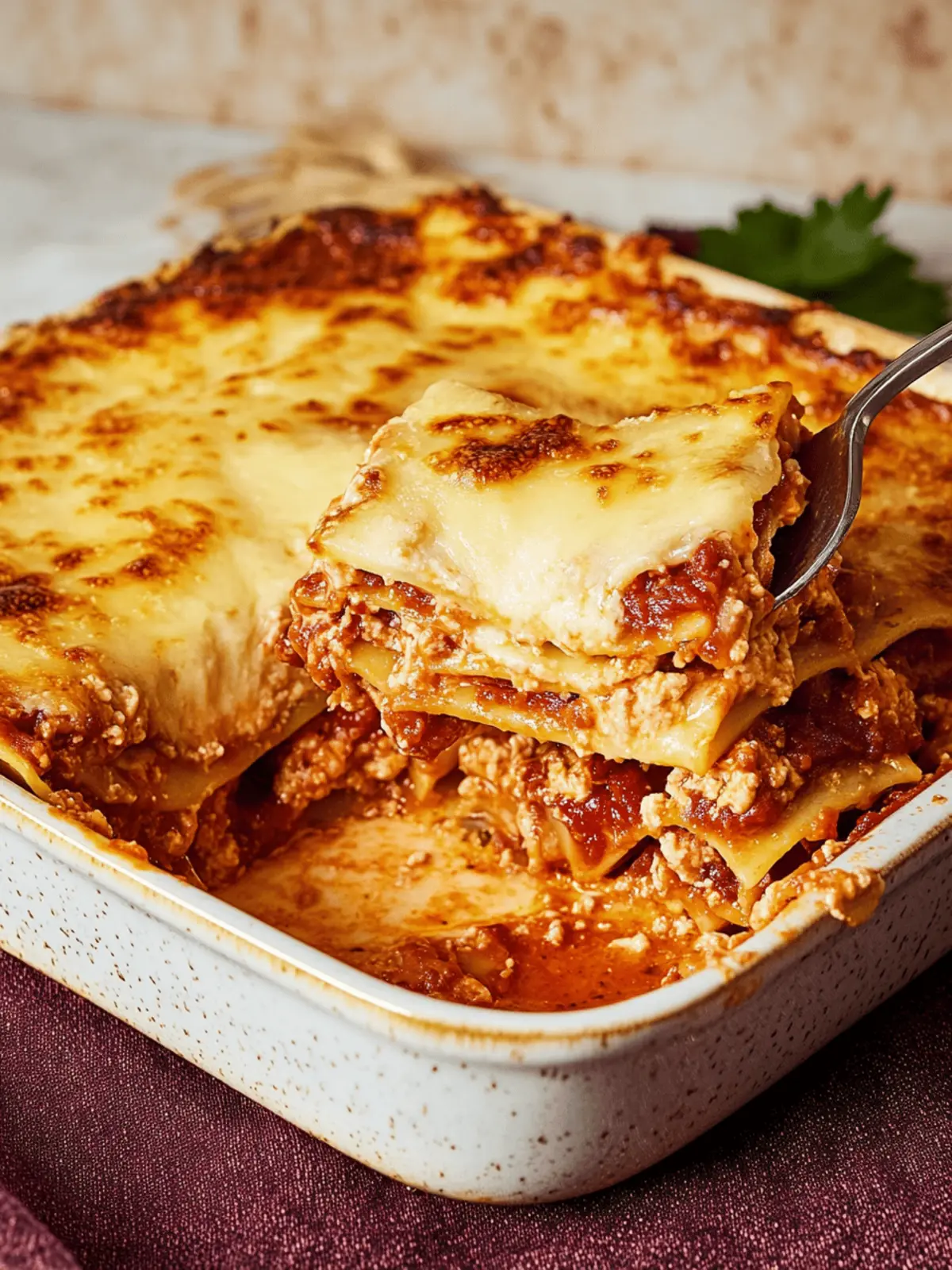 Klassische italienische Lasagne