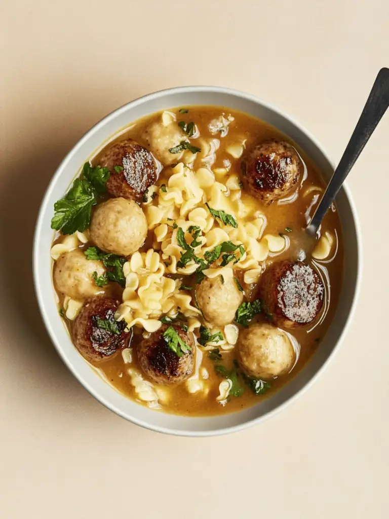 Vegane Köttbullar mit Nudeln