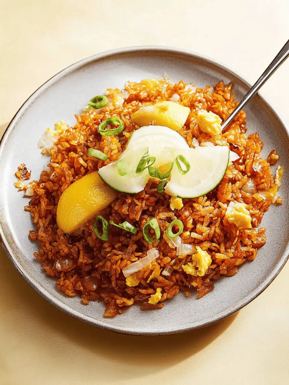 Kimchi gebratener Reis