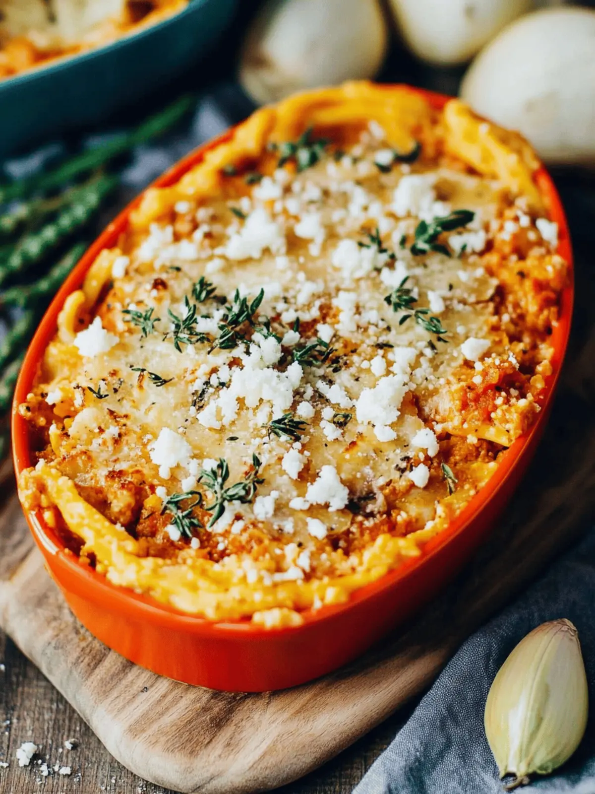 Veganer Spaghetti-Kürbis Lasagne Schalen
