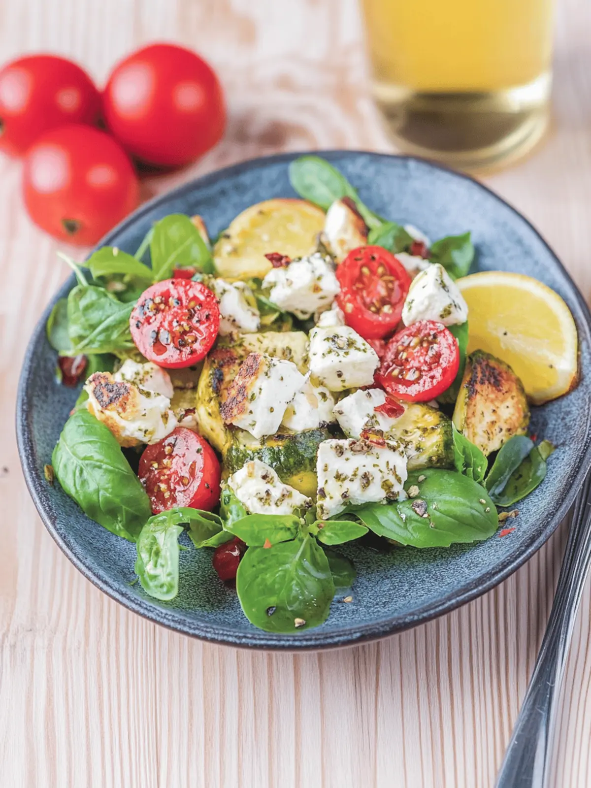 Fetakäse im Kräutermantel mit Salat