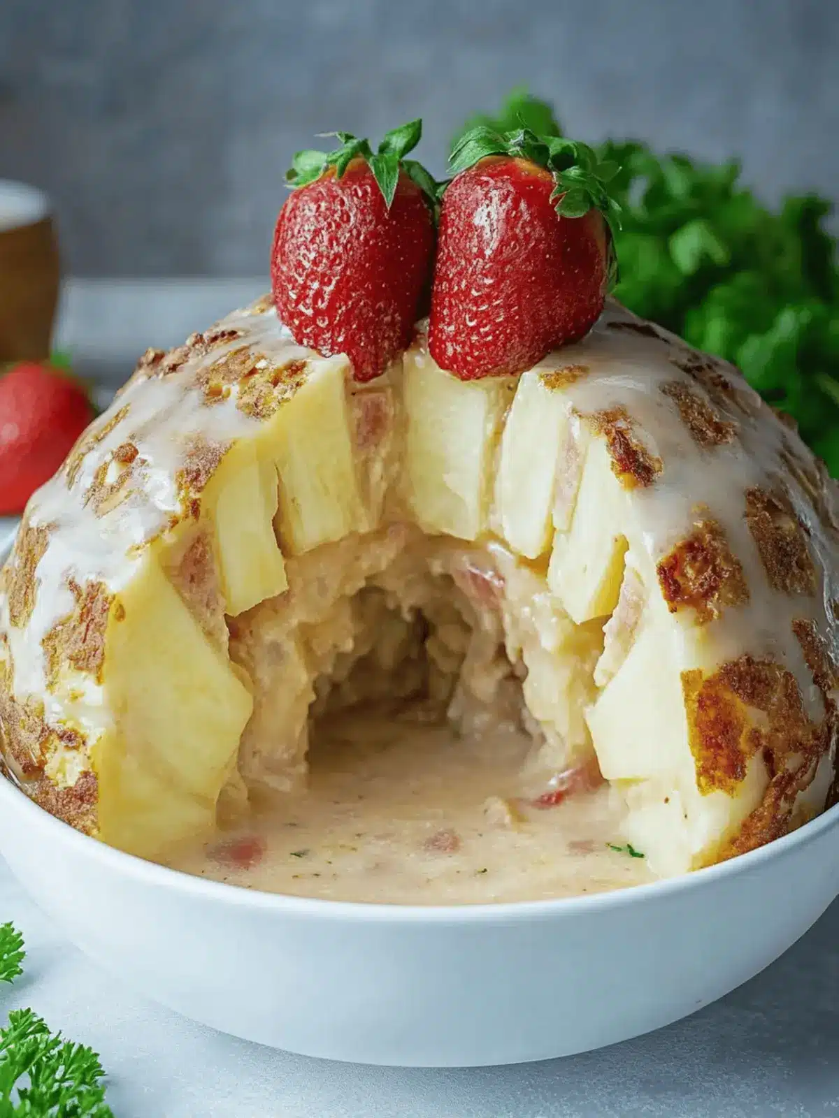 Blumenkohlbombe mit Hackfleisch