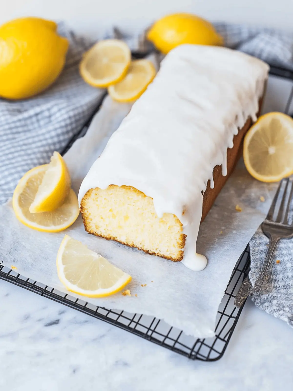 Zitronenkuchen mit Zuckerguss