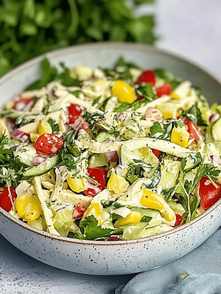 Übernacht-Salat mit cremigem Dressing