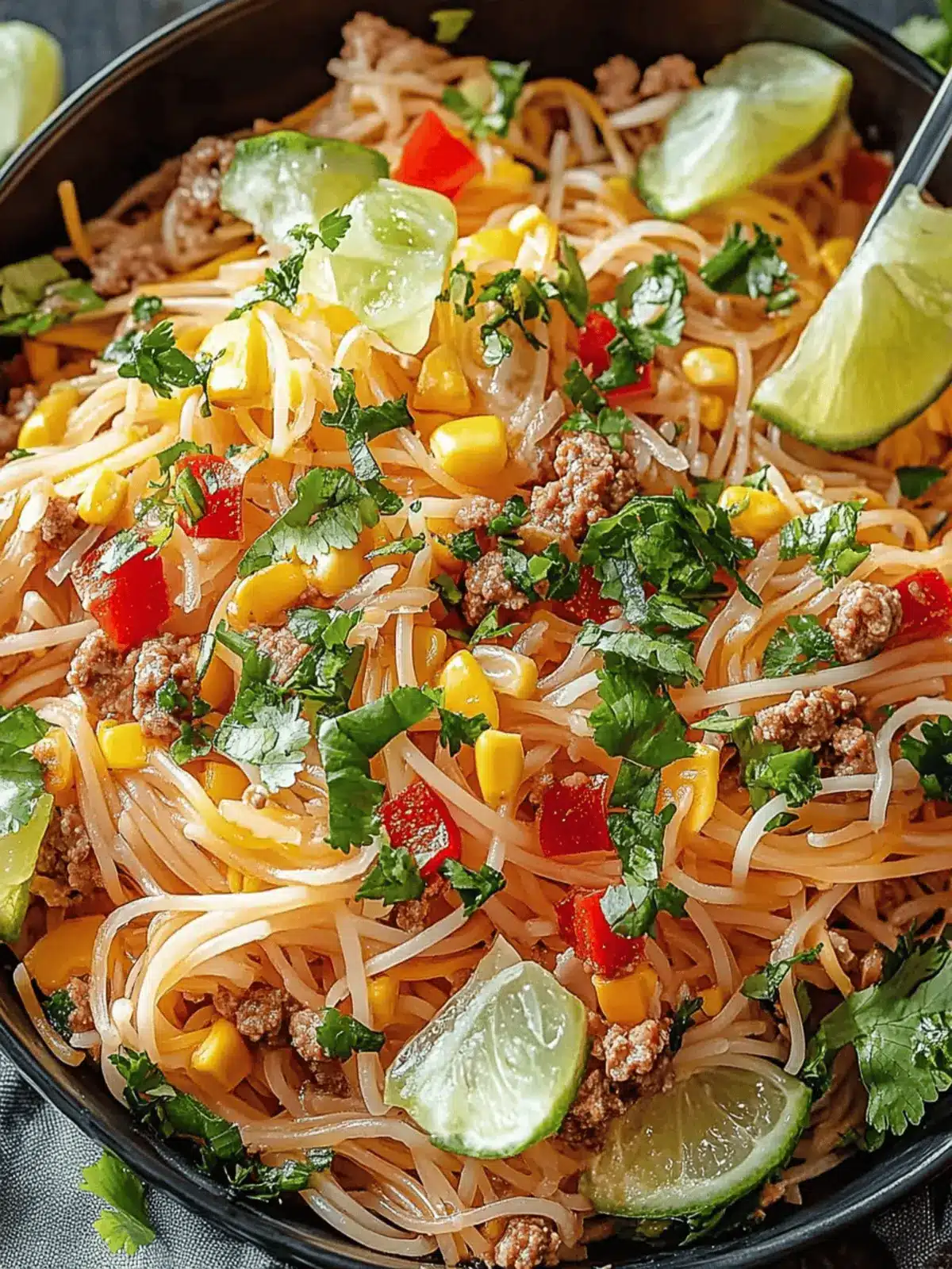 Limetten Crunch Nudelsalat